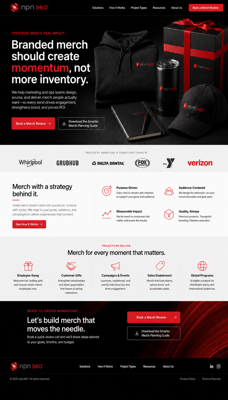 Premium branded merch program